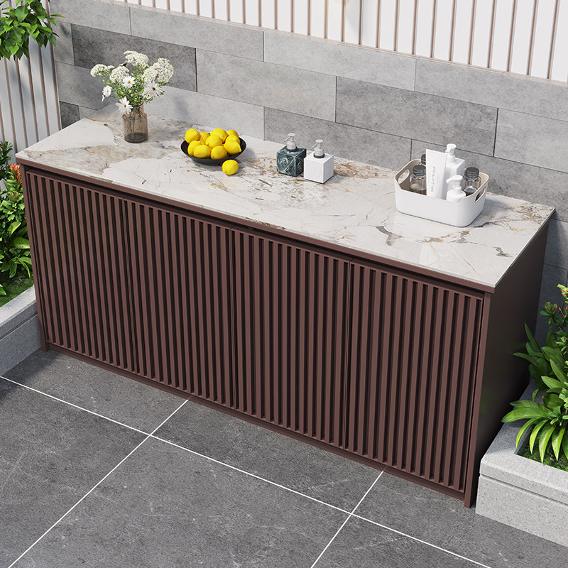 户外铝合金岩板洗衣一体柜子室外花园防晒储物柜水槽储物柜,淘宝优惠券,粉丝福利购,淘宝优惠卷