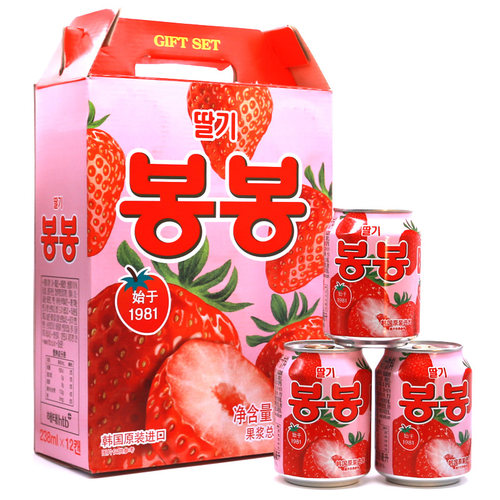 韩国进口海太果肉果汁饮料葡萄草莓苹果网红饮料整箱礼盒装10口味 - 图3