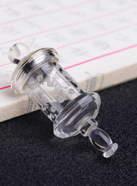 天然白水晶舍利瓶吊坠六字真言嘎乌盒朱砂瓶楞严咒男女情侣款
