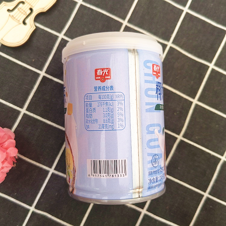海南特产春光椰奶清补凉245gX6罐头植物蛋白饮料椰子汁新鲜榨果汁-图3
