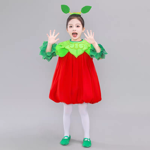 儿童柿柿如意舞蹈服元旦儿童事事如意演出服男女童喜庆表演服装 - 图1