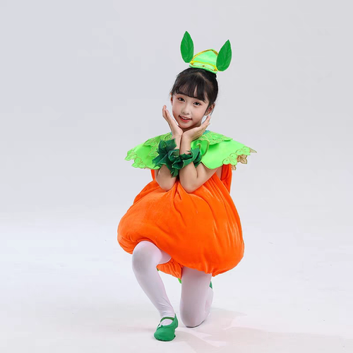 儿童柿柿如意舞蹈服元旦儿童事事如意演出服男女童喜庆表演服装 - 图2