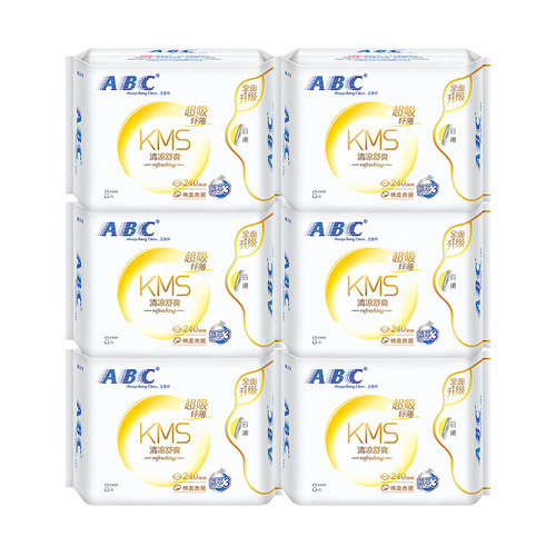 ABC卫生巾超吸纤薄日用240mm棉柔透气姨妈女组合装整箱批官方正品 - 图3