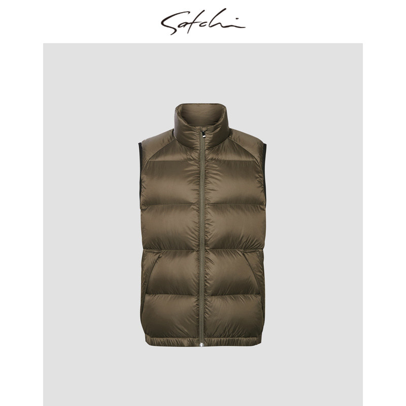 SATCHI沙驰男装男士羽绒背心秋季新款商务立领保暖马甲,淘宝优惠券,粉丝福利购,淘宝优惠卷