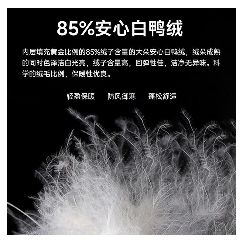 SATCHI沙驰男装男士羽绒服冬季新款商务休闲中长款连帽保暖外套厚