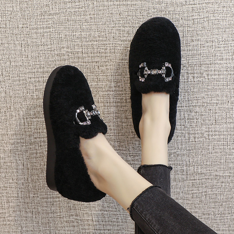 厚底内增高豆豆毛毛鞋子女冬季外穿2025新款加绒保暖棉鞋松糕冬鞋,淘宝优惠券,粉丝福利购,淘宝优惠卷