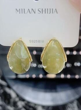 高级感琳琳风水滴耳钉耳饰925银针