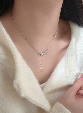 纯银925项链女款锁骨链轻奢高级