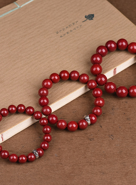 朱砂手串纯银十二生肖手链