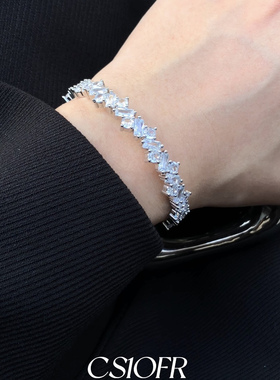 男女小众波光粼粼手镯开口可调节