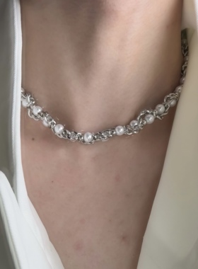 不规则珍珠项链男女小众