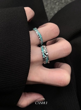 不规则戒指开口调节小众设计男女