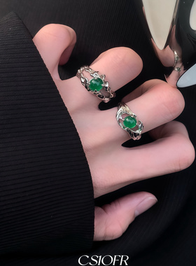 男女新中式小众戒指可调节大小