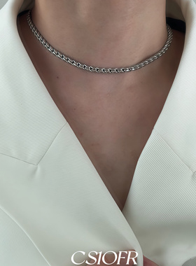 简约风钛钢项链男女小众设计