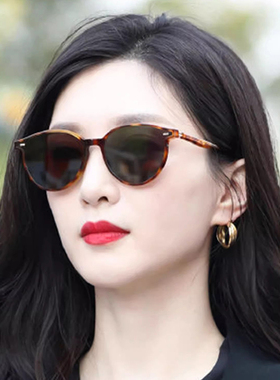 墨镜女2024新款玳瑁太阳眼镜小脸