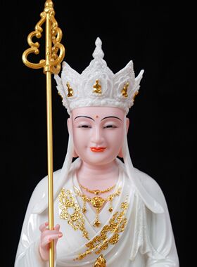 地藏王菩萨九华山地藏王大愿树脂手工彩绘家用佛像地藏王菩萨像