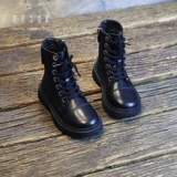 Martens, осенние черные детские короткие сапоги в английском стиле для мальчиков, ботинки, 2022 года, из натуральной кожи, в британском стиле