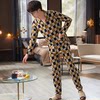 New men's spring and autumn pure cotton long sleeve pajamas