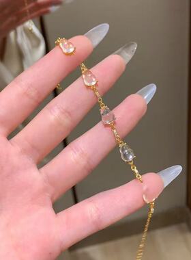 s925银天然水沫玉葫芦手链小清新设计百搭高级感女款