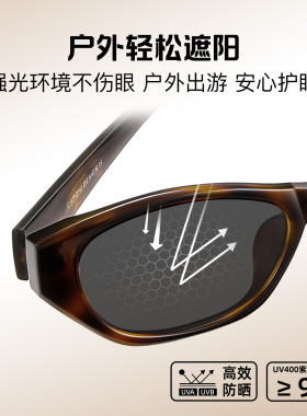 26新款复古猫眼墨镜偏光防紫外线
