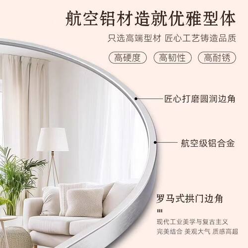 北欧轻奢全身镜穿衣镜可壁挂服装店专用大镜子落地壁挂试衣镜 - 图3
