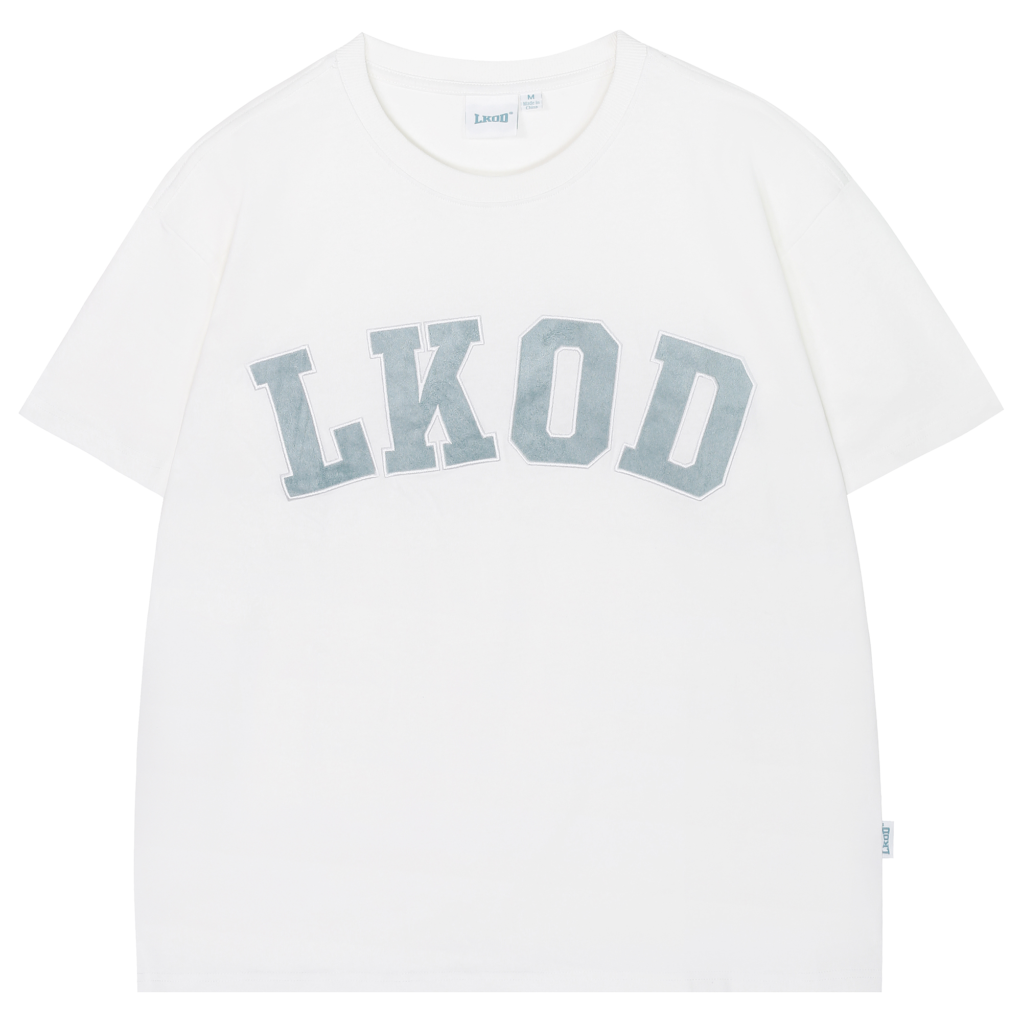 LK STORE LKOD2023春夏日新款麂皮圆领打底衫纯棉短袖T恤男女同款 - 图3