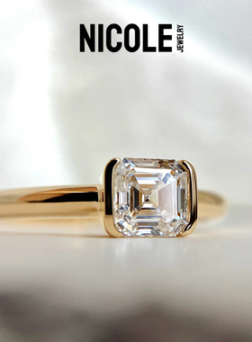 冰透仿真钻戒指枕型小方糖纯银