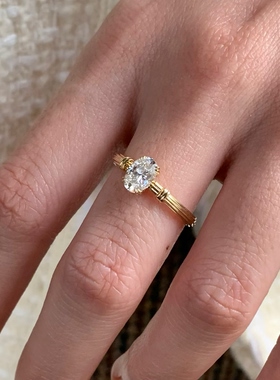 Nicole Jewry 925银饰鸽子蛋线条绳结戒指小众设计感食指精致百搭