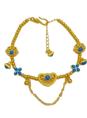 金店同款克莱因蓝色爱心花瓣手链 时尚简约百搭感手饰