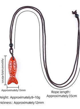 天然石雕刻立体小鱼吊坠水晶半宝石虎眼石鱼形diy饰品配件礼物