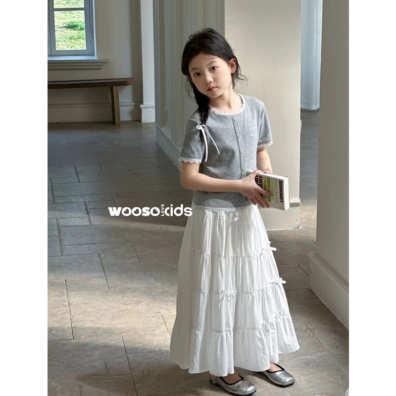 女童连衣裙夏季2025新款洋气儿童短袖半身裙两件套女孩夏装蛋糕裙 - 图2