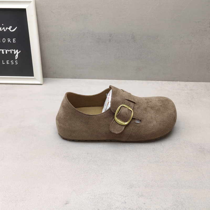 2026春秋款绒面平底舒适勃肯鞋防滑乐福鞋百搭休闲女单鞋,淘宝优惠券,粉丝福利购,淘宝优惠卷