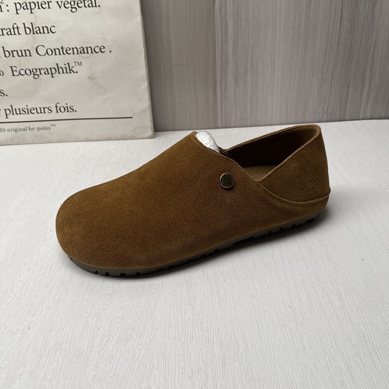 2026春新款真皮牛皮森系平底防滑女休闲舒适套脚百搭女勃肯鞋,淘宝优惠券,粉丝福利购,淘宝优惠卷