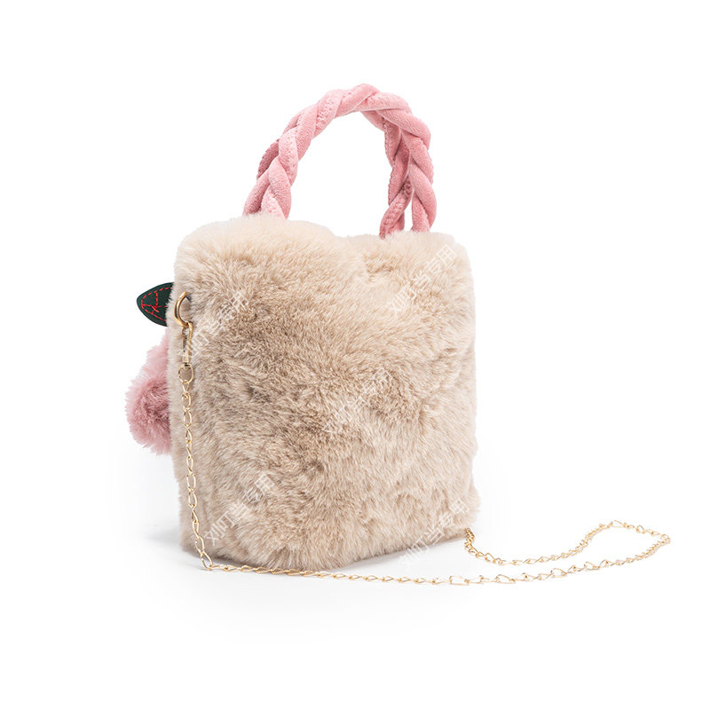 【刘叮当甄选】樱桃包可爱少女手提包女仿毛新款韩版秋冬斜挎包,淘宝优惠券,粉丝福利购,淘宝优惠卷