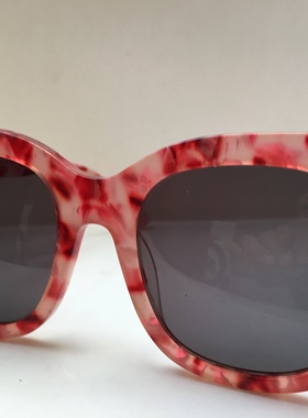 粉红色大框板材太阳镜女墨镜