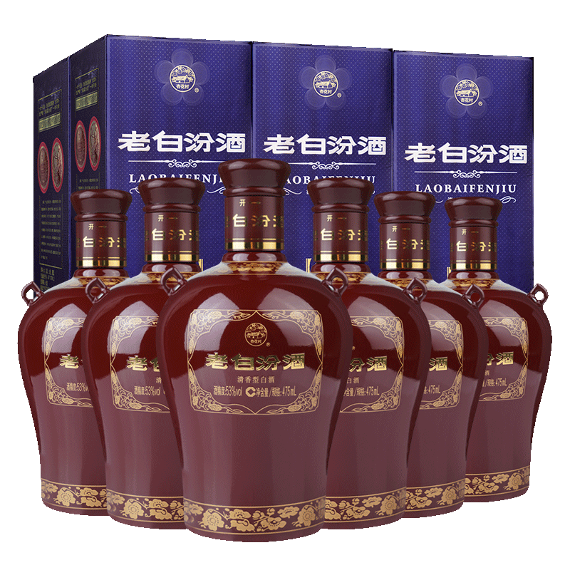 【官方正品】山西杏花村酒 53度封坛15老白汾酒475mL*6瓶盒装白酒 - 图3