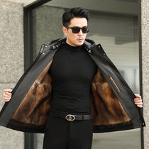 Faction to overcome the male new winter whole mink liner detachable green root mink fur coat mink fur integrated short