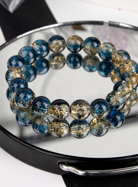 爆款玉碎爆花圆珠手链男女