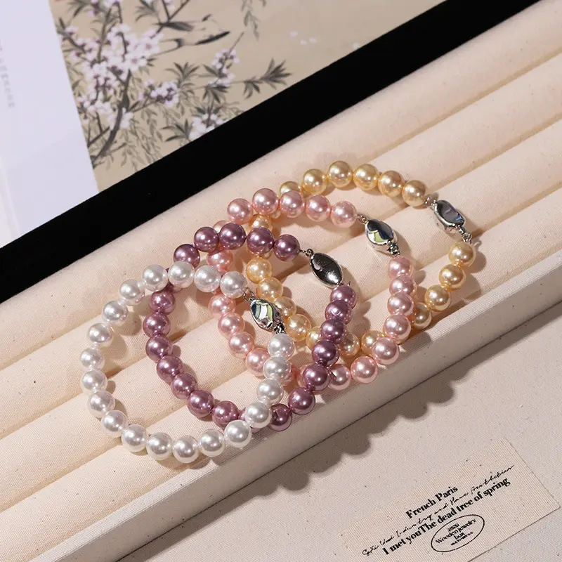 宫廷天然淡水纯珍珠手链女送妈妈婆婆玛瑙款锁骨链母亲节珠宝礼物,淘宝优惠券,粉丝福利购,淘宝优惠卷