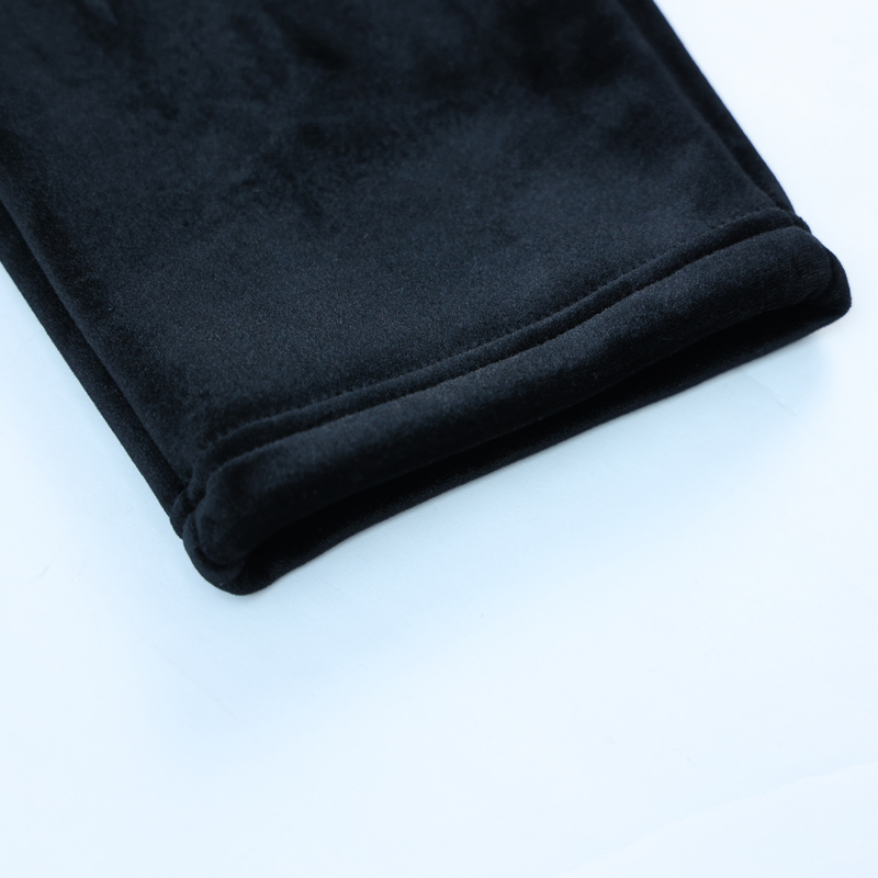 金丝绒套装妈妈冬季新款加绒加厚两件套加肥加大码中年女冬装上衣 - 图3