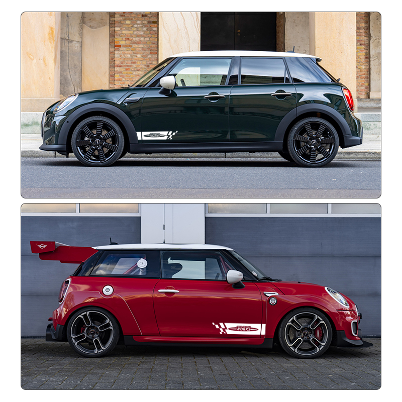 适用于宝马迷你MINI COOPER S JCW F55 F56 F57车门侧身拉花贴纸 - 图0