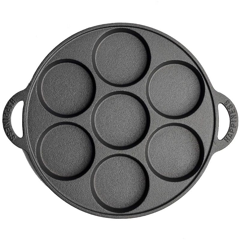 七孔煎锅铸铁鸡蛋汉堡机加深煎蛋模具家用不粘平底锅无涂层蛋饺锅,淘宝优惠券,粉丝福利购,淘宝优惠卷