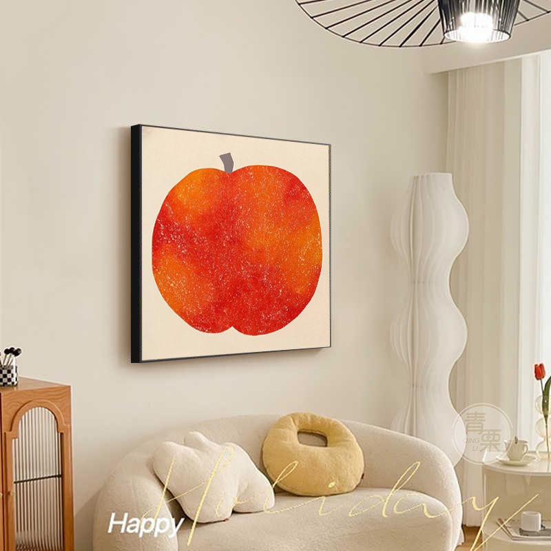 中古风多巴胺风格挂画小众艺术复古餐厅水果装饰画趣味高级感北欧 - 图0