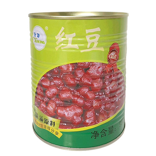 天聪红豆罐头奶茶店专用商用糖水糖纳蜜豆小罐即食小瓶豆整箱900g - 图3