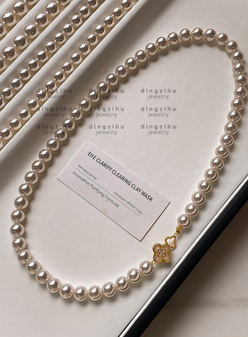 S家珍珠项链女精致设计脖子配饰复古高档气质颈链2025新款锁骨链