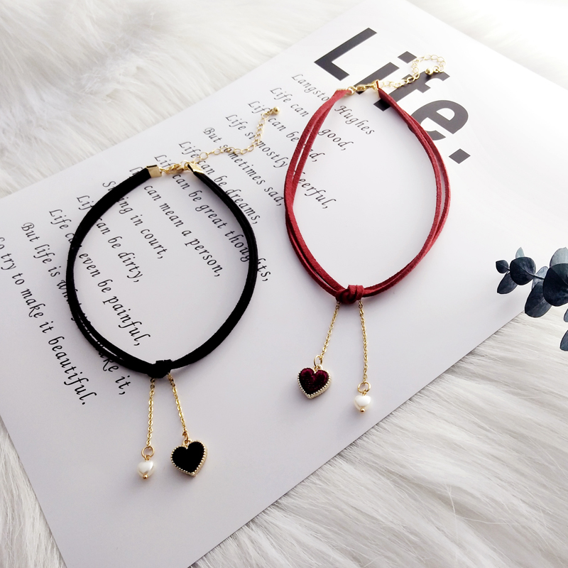 脖子饰品颈链 项圈黑色项链锁骨链女短款颈带网红 chocker choker 脖子饰品颈链 项圈黑色项链锁骨链女短款颈带网红 chocker choker