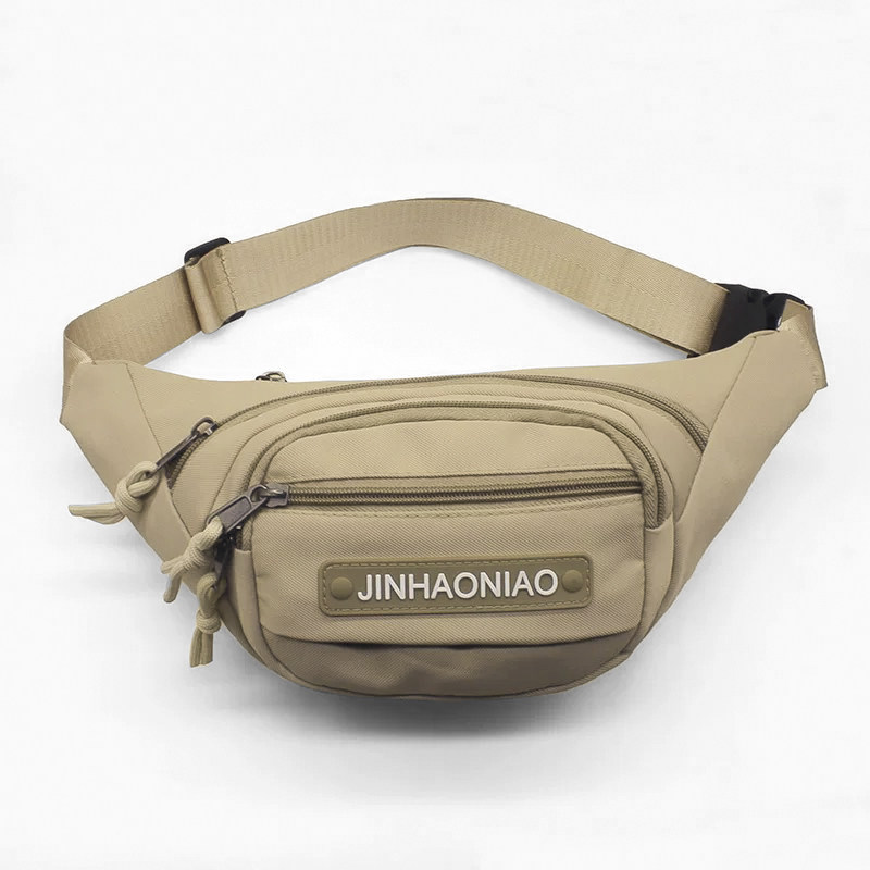 Universal waist bag for men and women multi-layer sports cycling bag coin wallet fashionable wear-resistant hiking fashionable casual crossbody bag