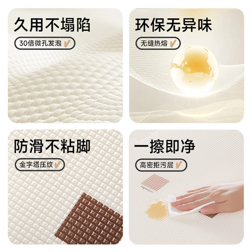 曼龙宝宝爬爬垫拼接地垫XPE环保防摔爬行垫无毒加厚家用婴儿客厅 - 图3