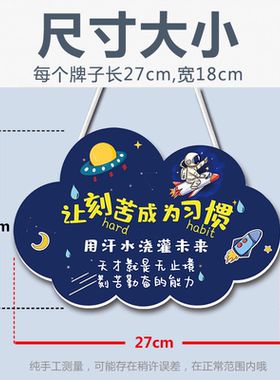 宇航员款学习励志挂牌高清印刷