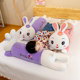 ໝອນ Rabbit ງາມໆສຳລັບສາວໆນອນຢູ່ເທິງຕຽງ